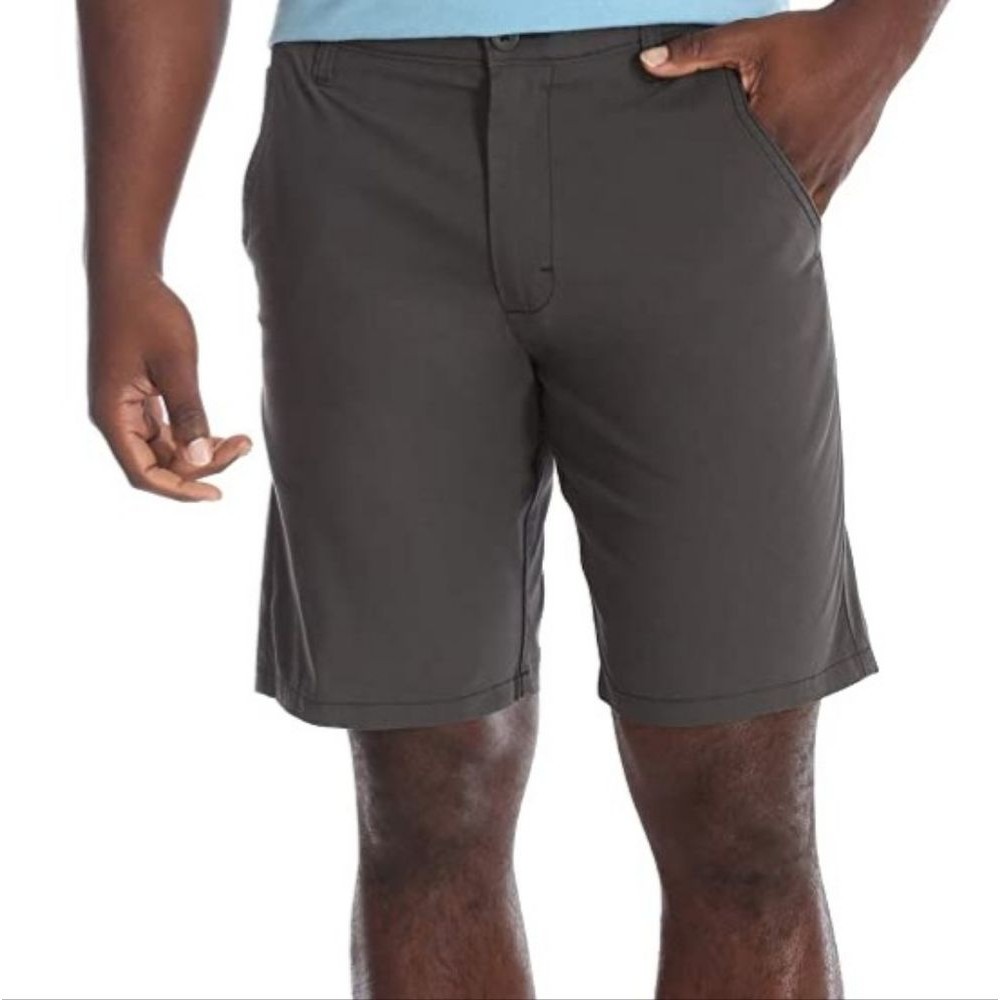 NWOT Wrangler Dark Blue Gray Flat Front Casual Nautical Shorts Waist 32